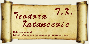 Teodora Katančević vizit kartica
